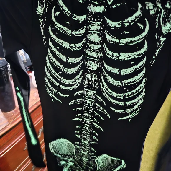 GLOW IN THE DARK SKELETON MAXI DRESS - Picture 7 of 8